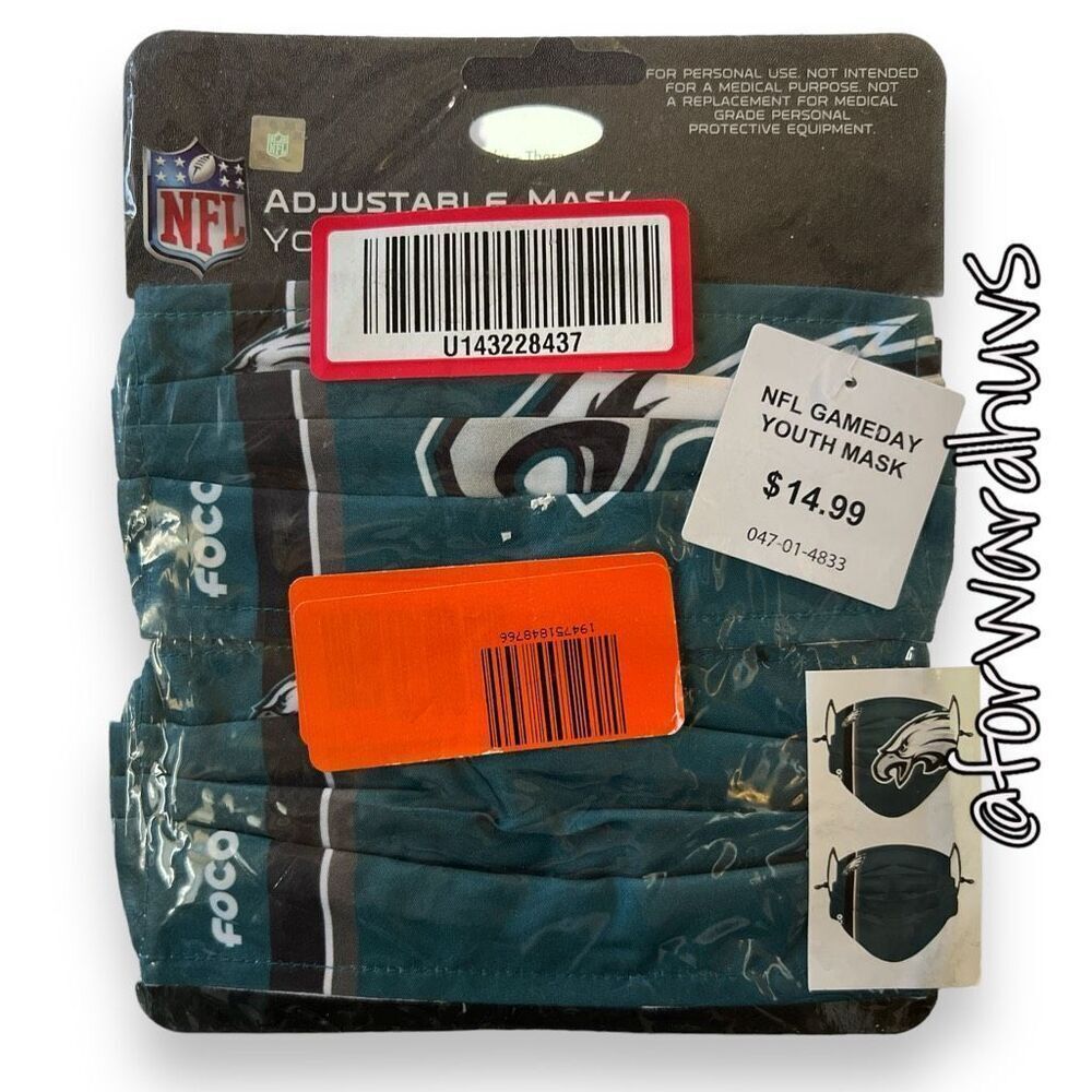 Philadelphia EaglesโNFL Gameday Youth Mask Set New in Package